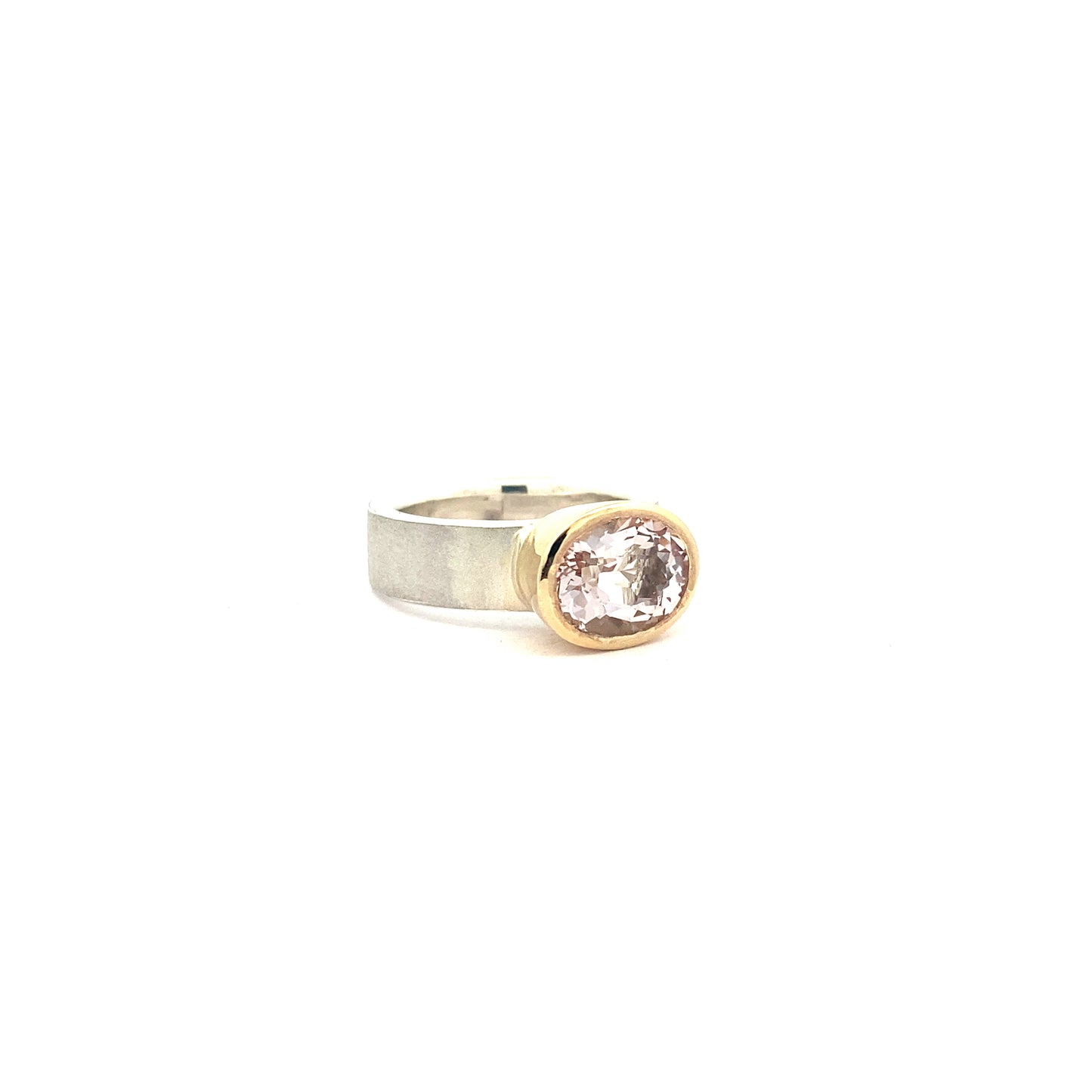 Large Oval Morganite Ring