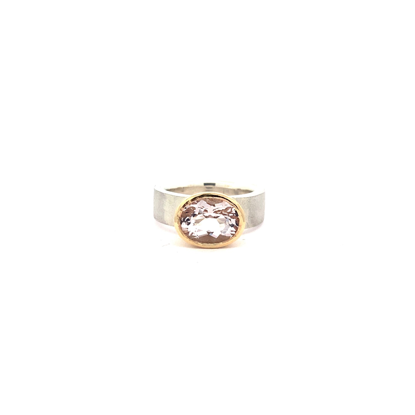 Large Oval Morganite Ring