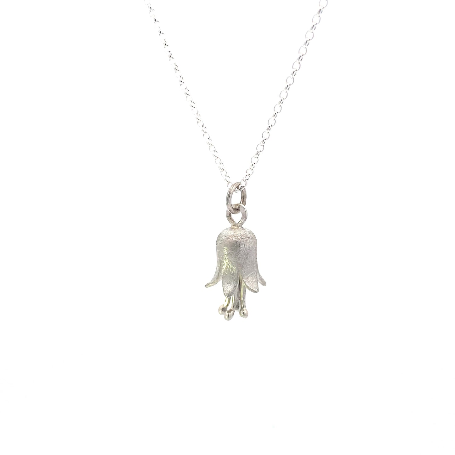 Silver and Gold Bluebell Pendant Necklaces