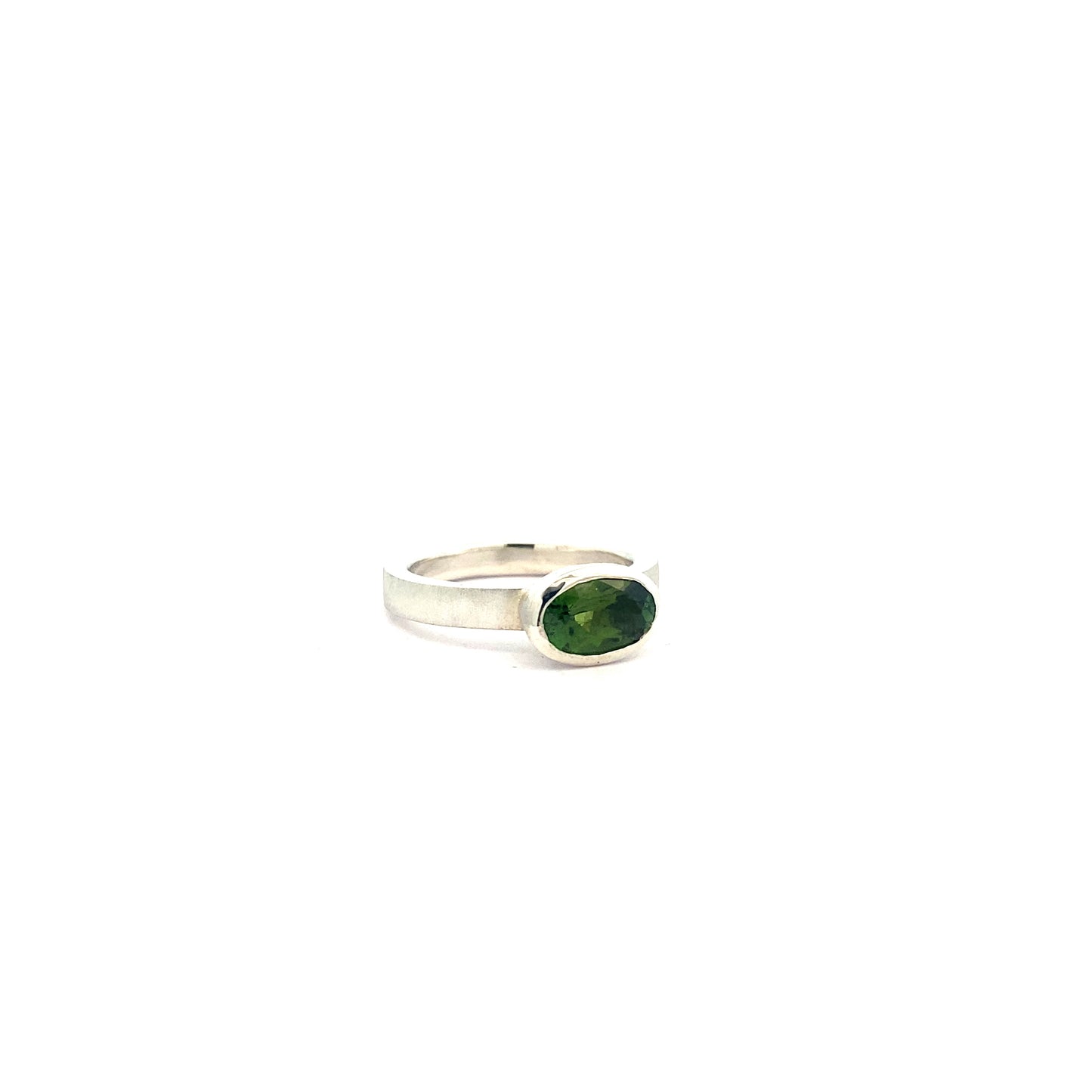 Oval Green Tourmaline Ring