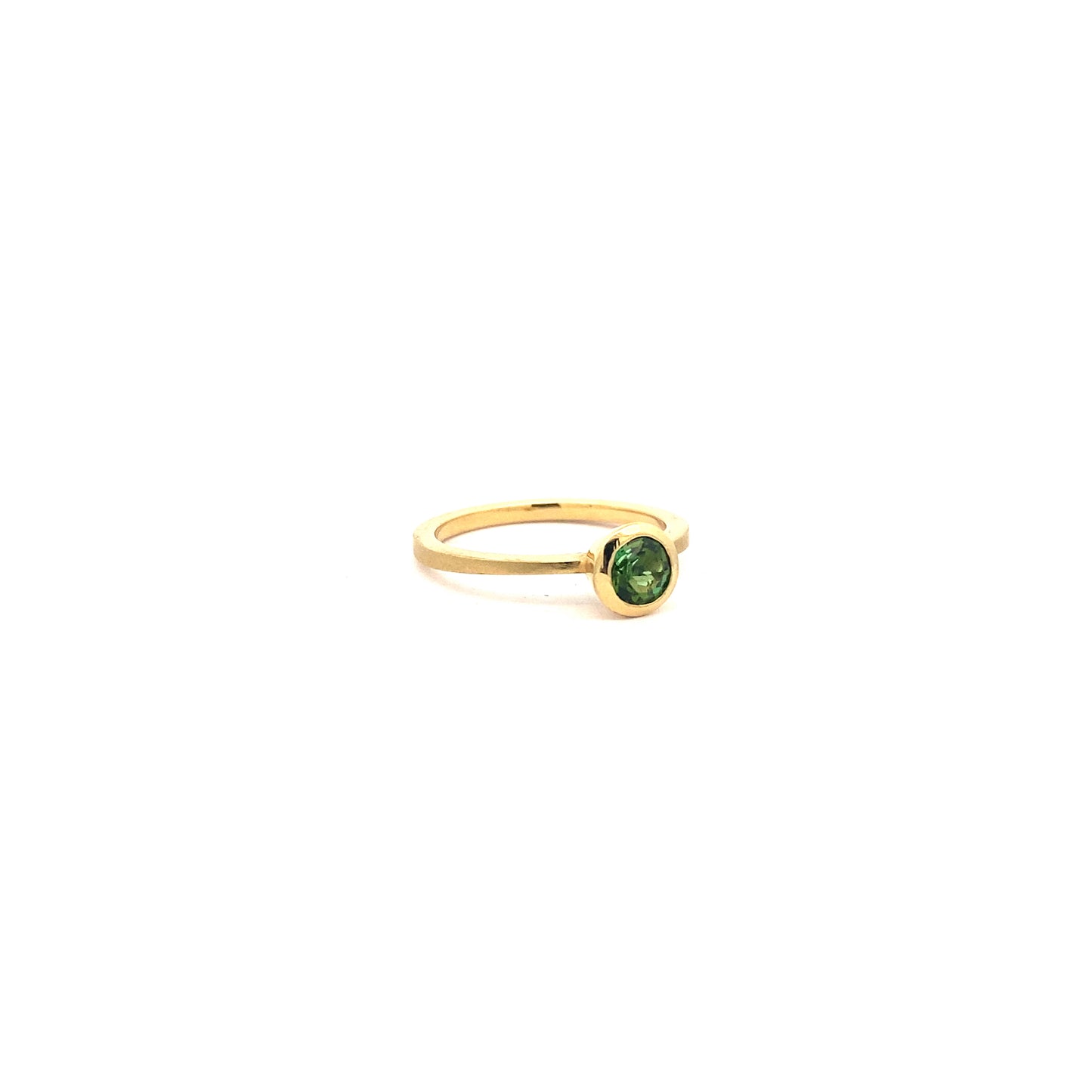 Green Tourmaline Tapered Stacking Ring