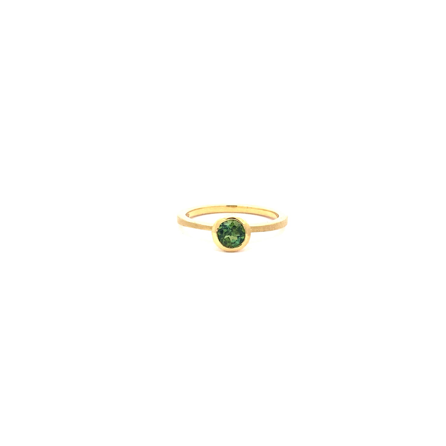 Green Tourmaline Tapered Stacking Ring