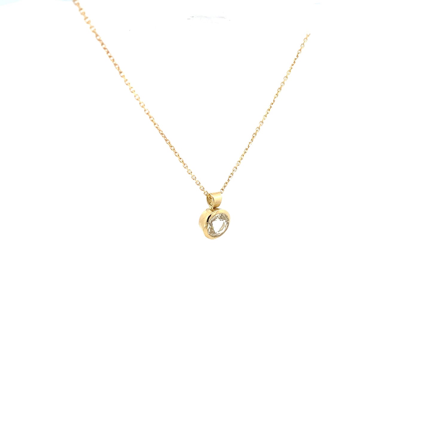 Large Champagne Sapphire Pendant Necklace