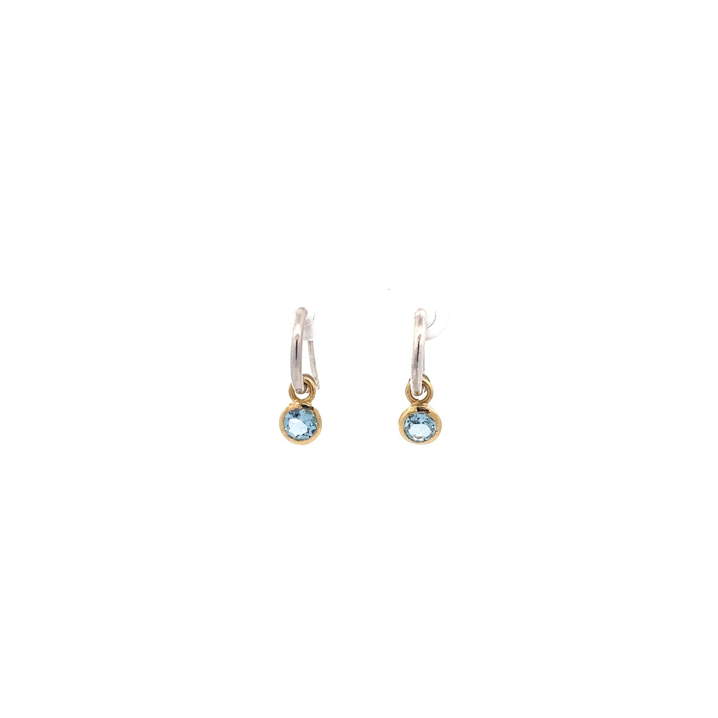 Aquamarine Hoop Earrings