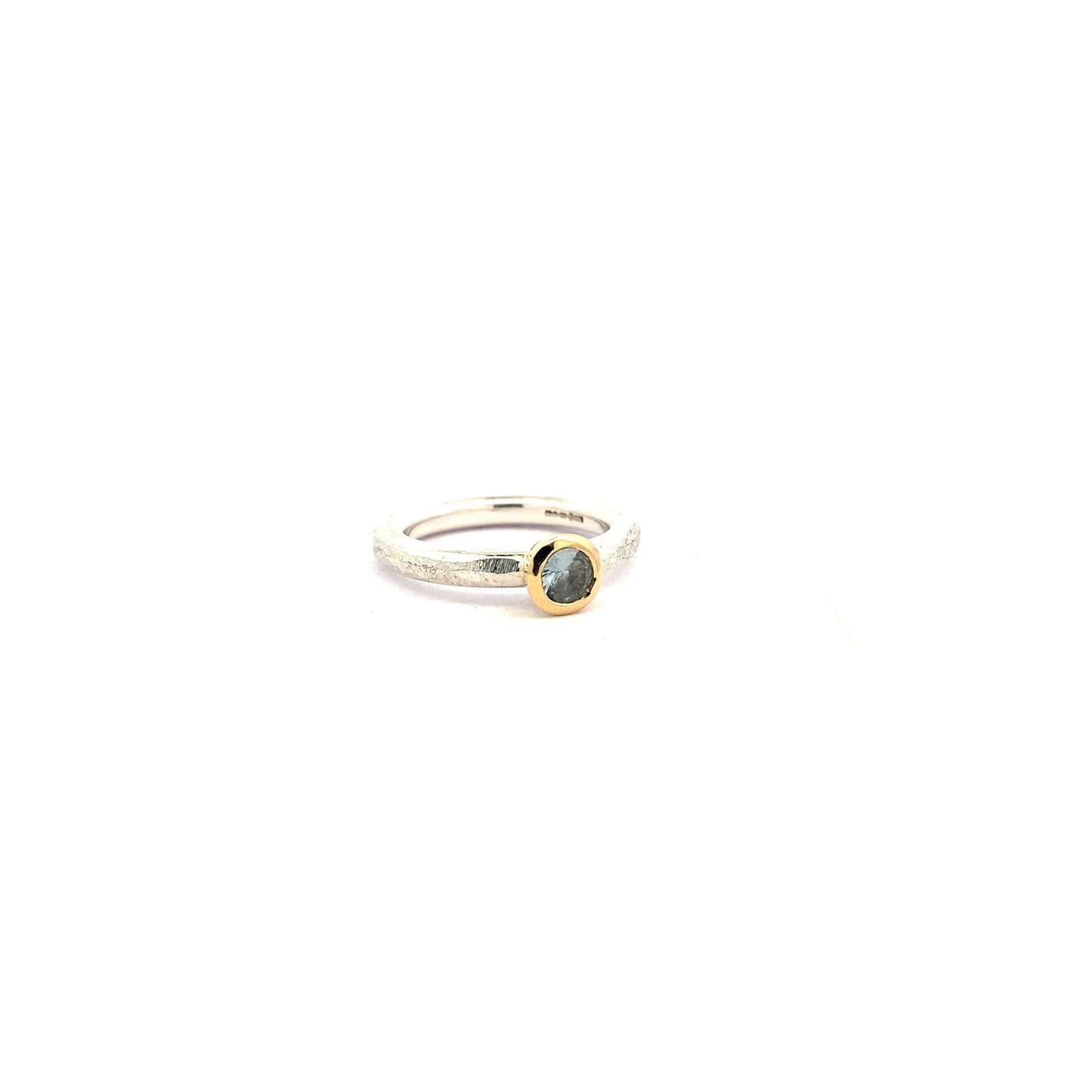 Pale Blue Sapphire Halo Ring