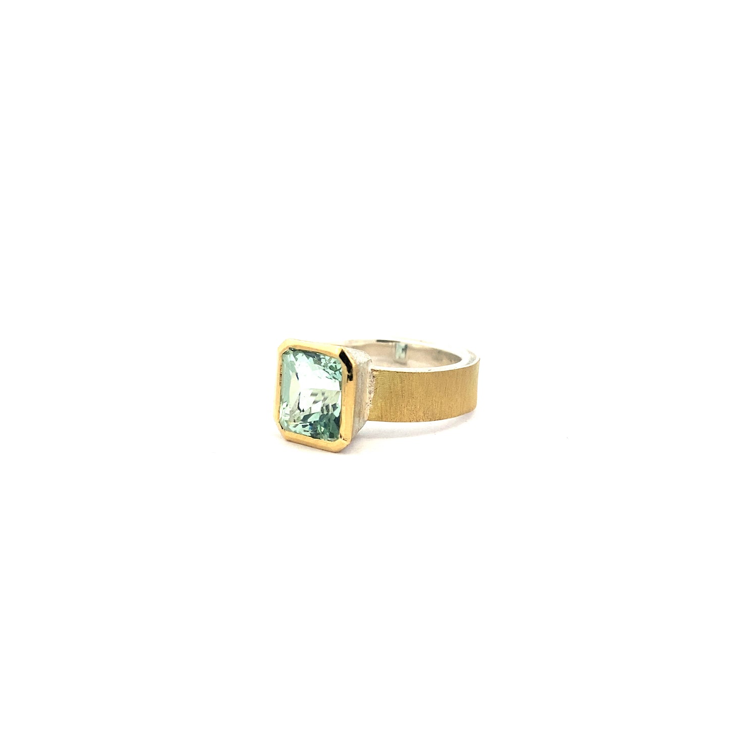 Radiant Cut Beryl Ring
