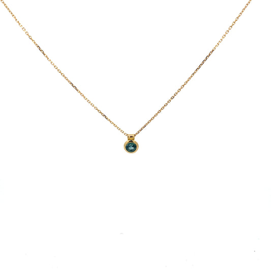 Teal Sapphire Pendant