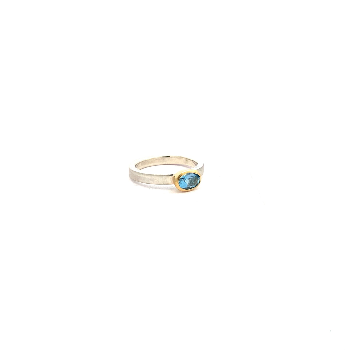 Oval Deep Aquamarine Ring