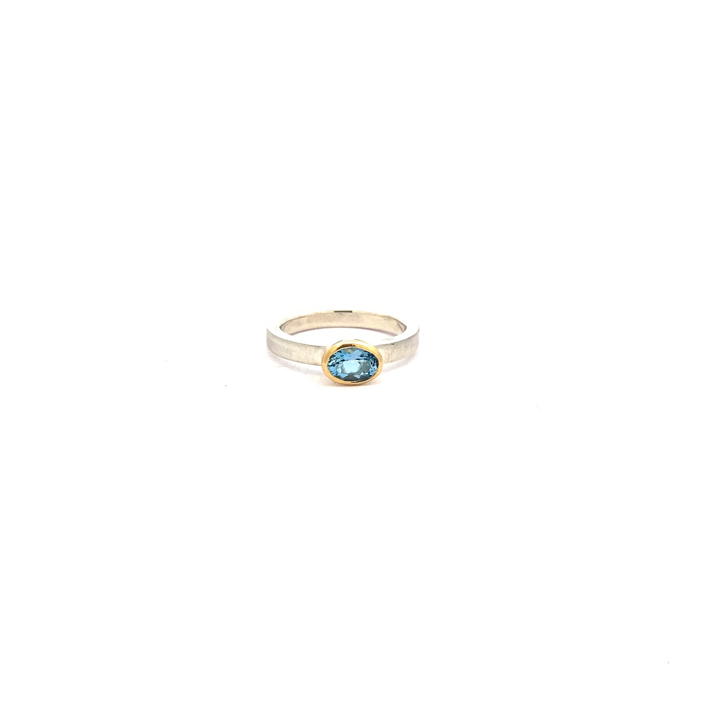 Oval Deep Aquamarine Ring