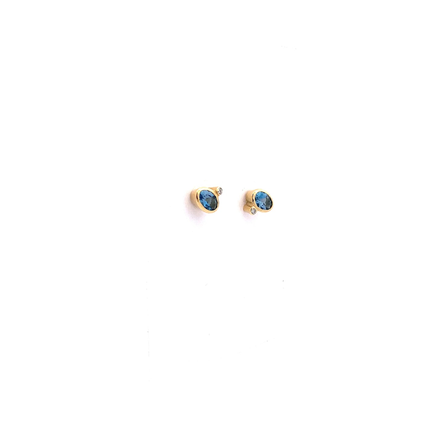 Aquamarine Asymmetric Studs