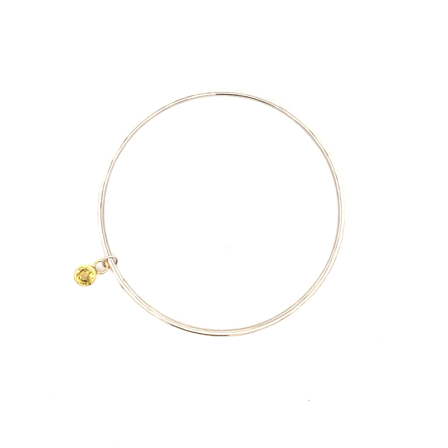 Yellow Sapphire Charm Bangle