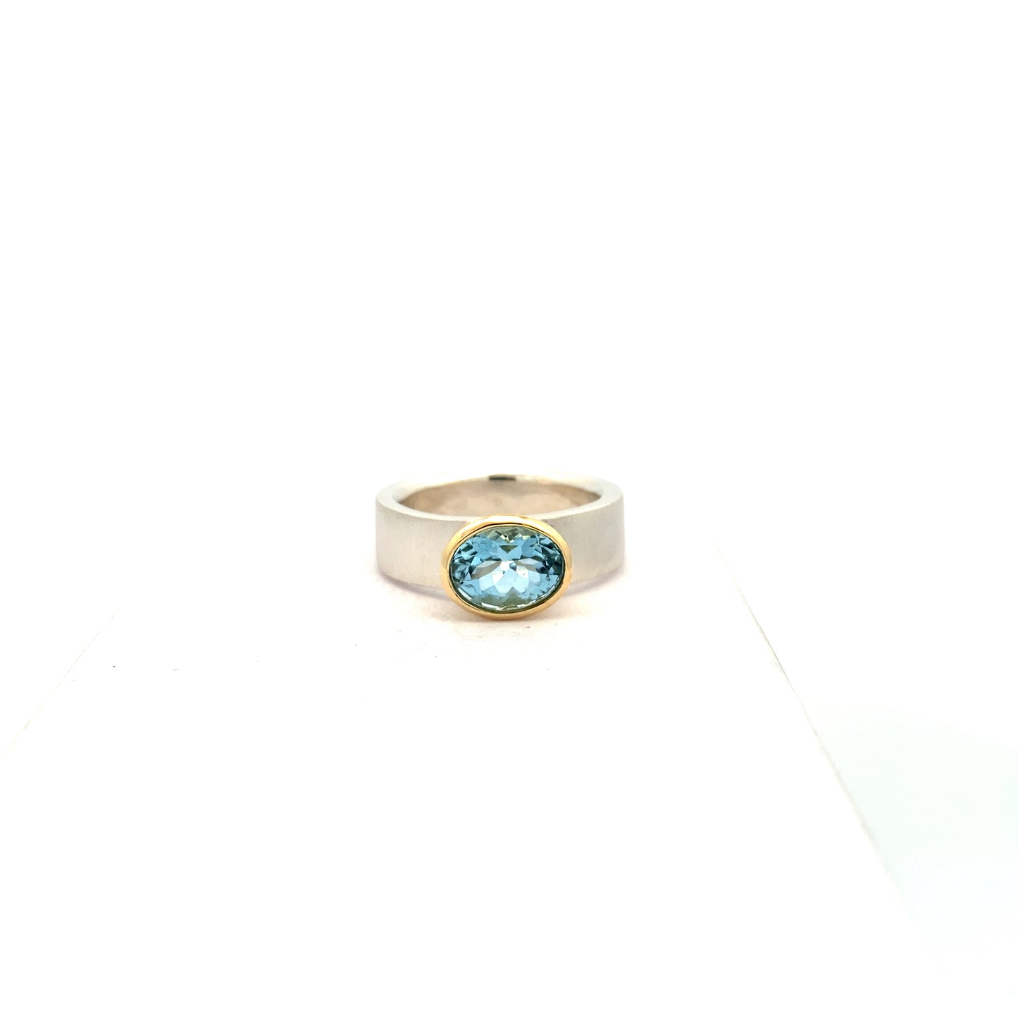 Oval Deep Aquamarine Ring