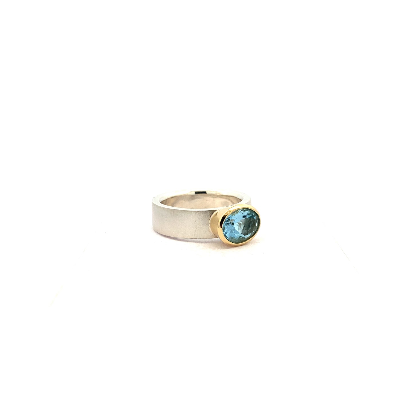 Oval Deep Aquamarine Ring