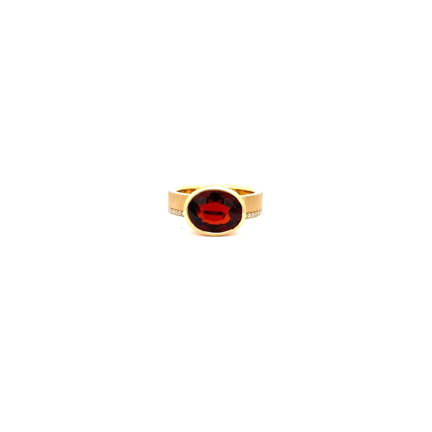 Garnet and Diamond Gold Darcy Ring