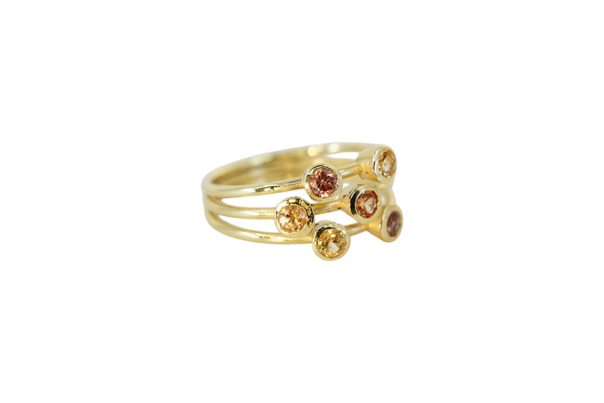 Peach Sapphire Jazz Ring