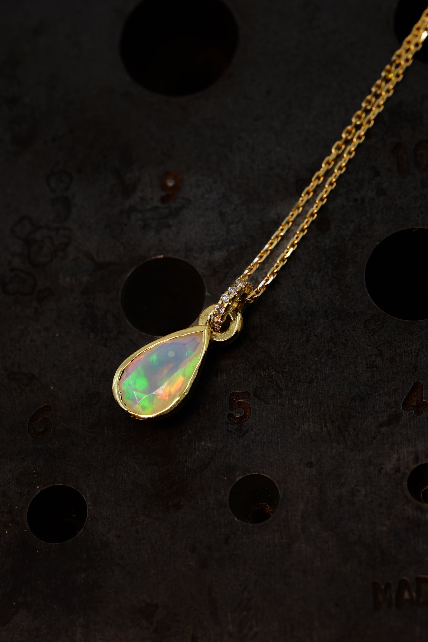 Opal and Diamond Pendant