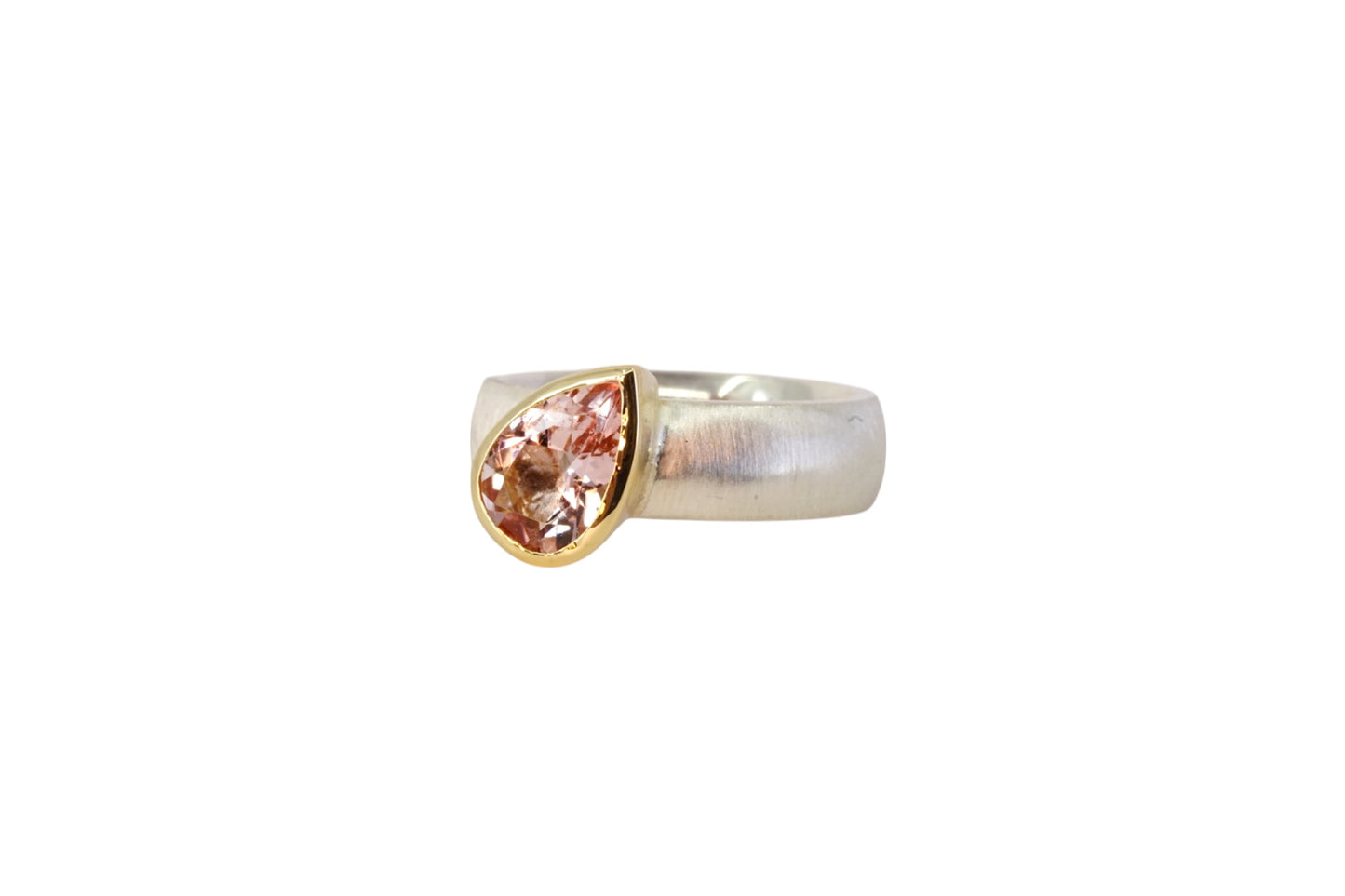 Pear Cut Morganite Ring