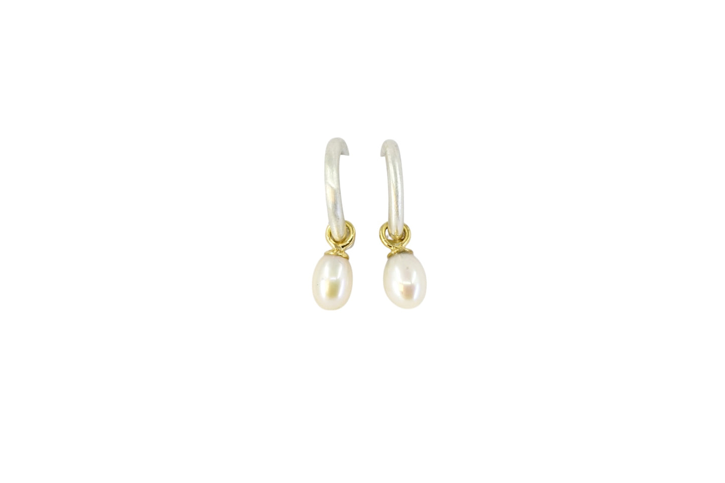 Drop Pearl Hoops