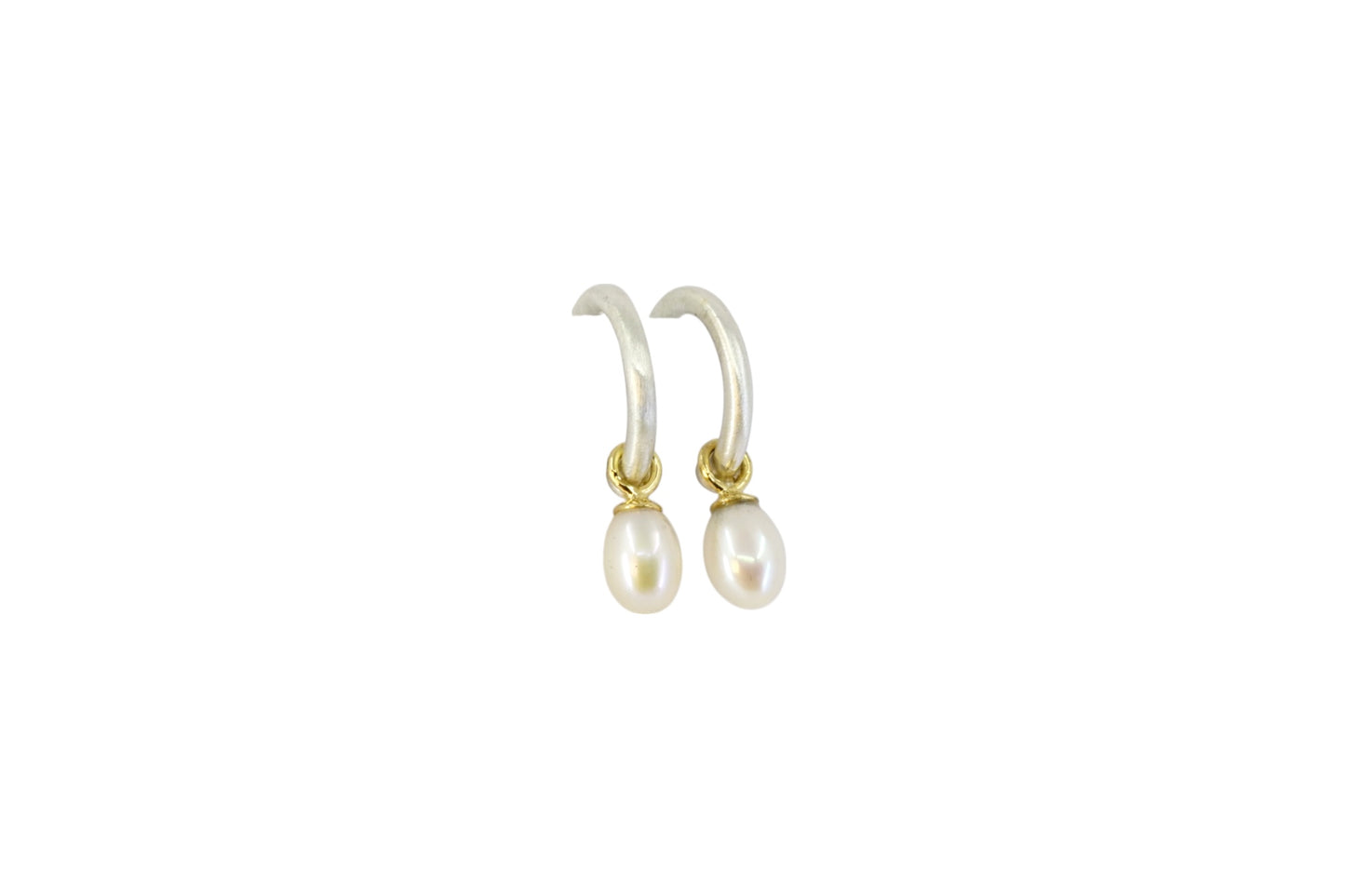 Drop Pearl Hoops