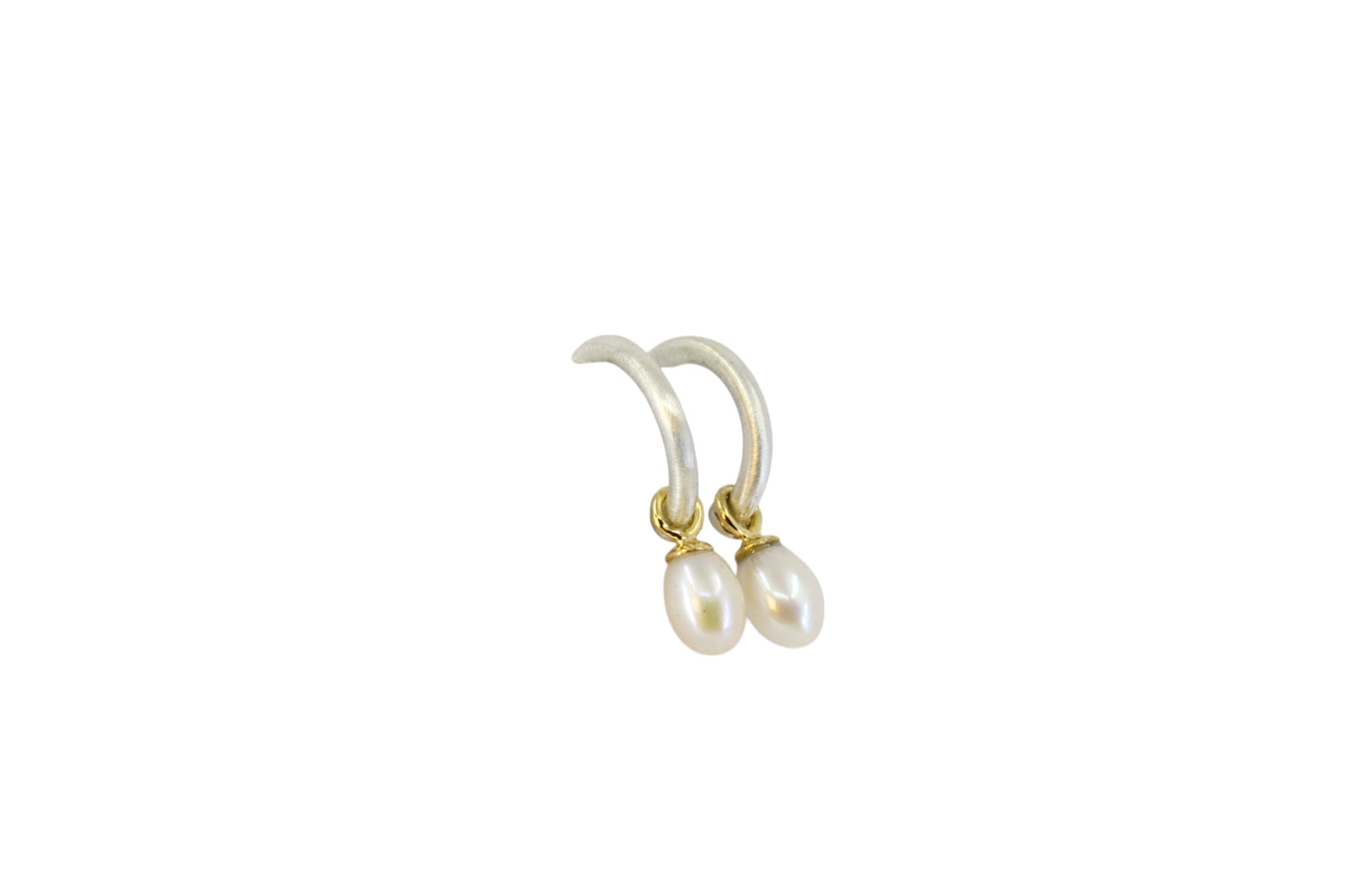 Drop Pearl Hoops
