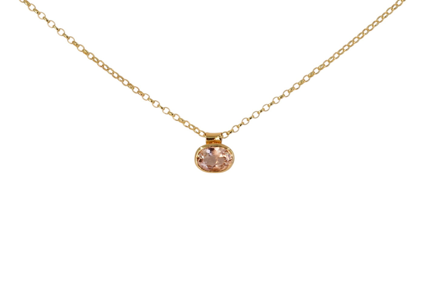 Oval Morganite Pendant