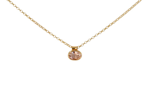 Oval Morganite Pendant
