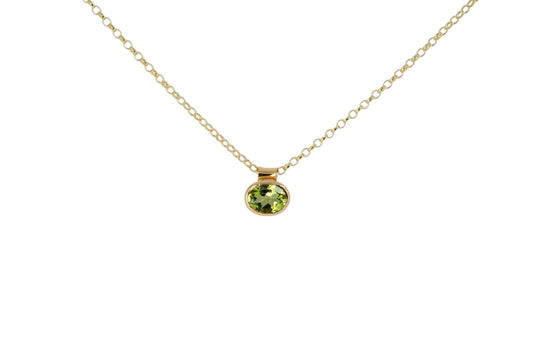 Oval Peridot Pendant
