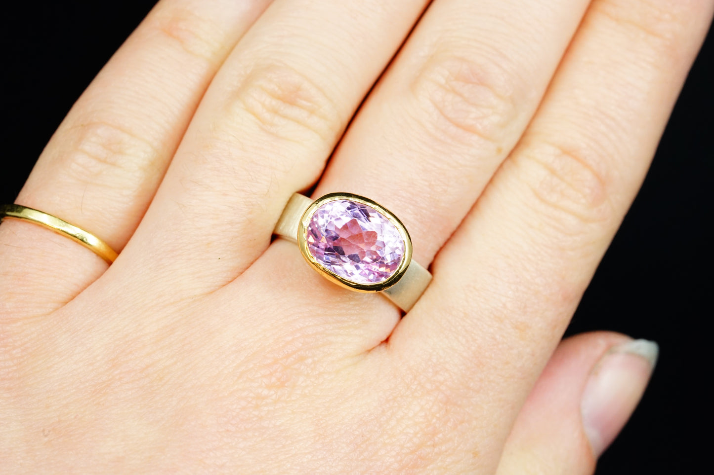 Huge Kunzite Ring