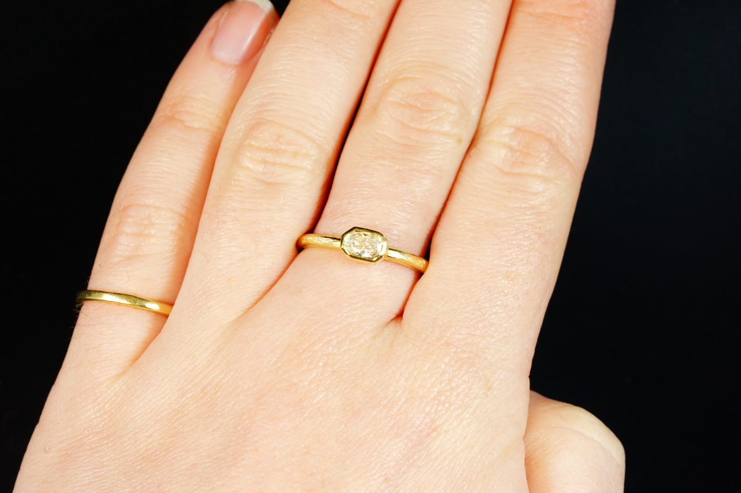 Octagon Diamond Ring - 18ct Yellow Gold Ring