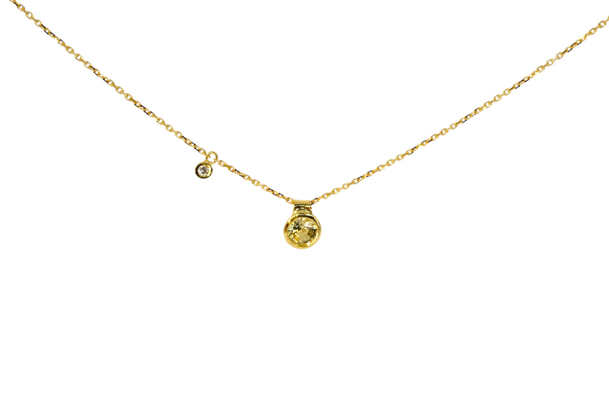 Pale Yellow Sapphire Sweetie Necklace