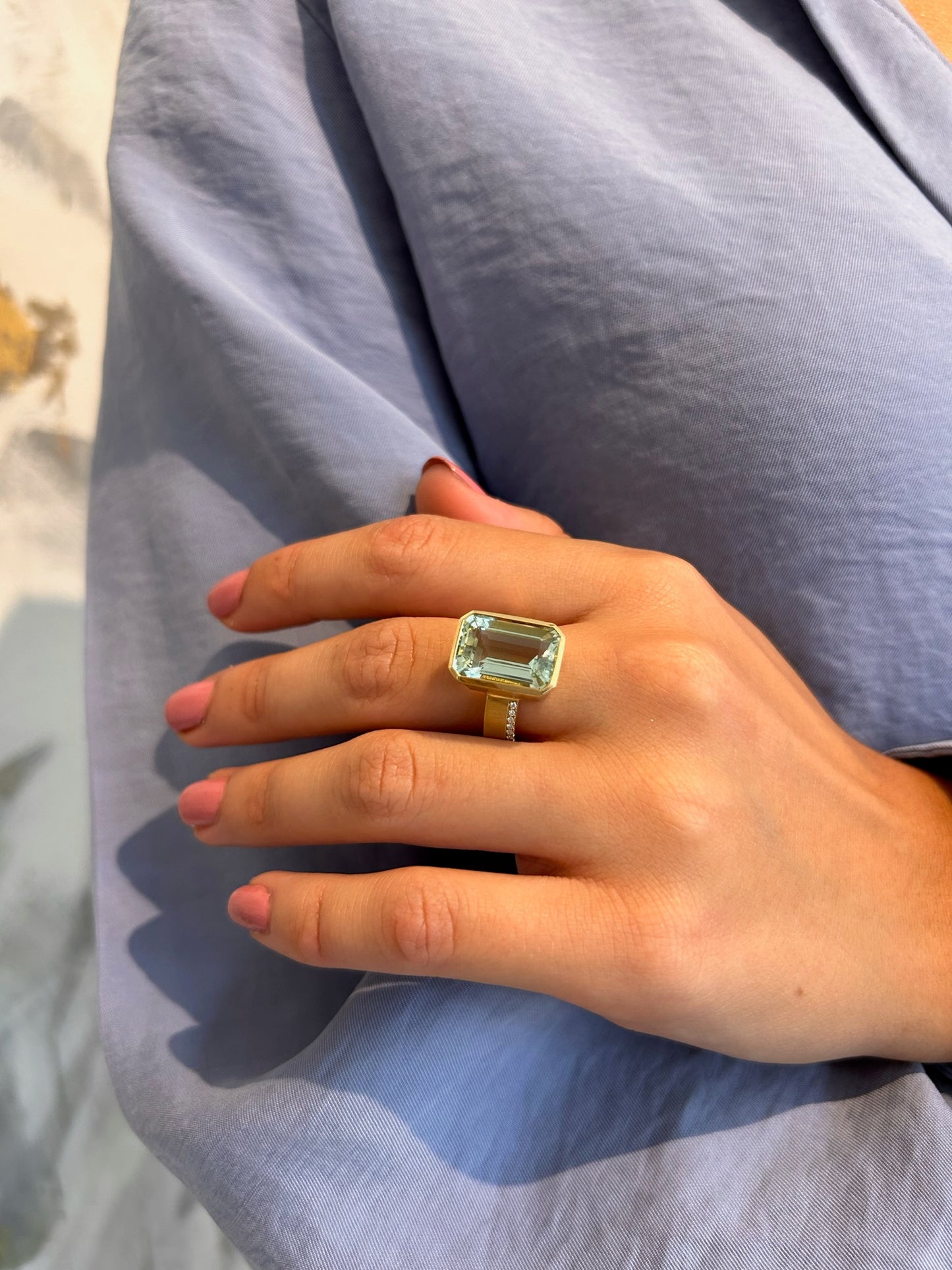 Green Beryl Darcy Ring