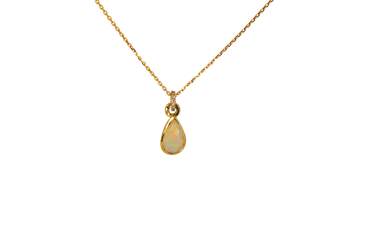 Opal and Diamond Pendant