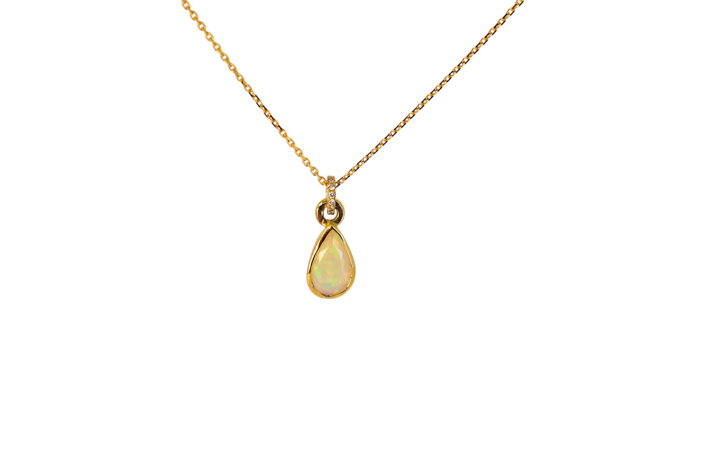 Opal and Diamond Pendant
