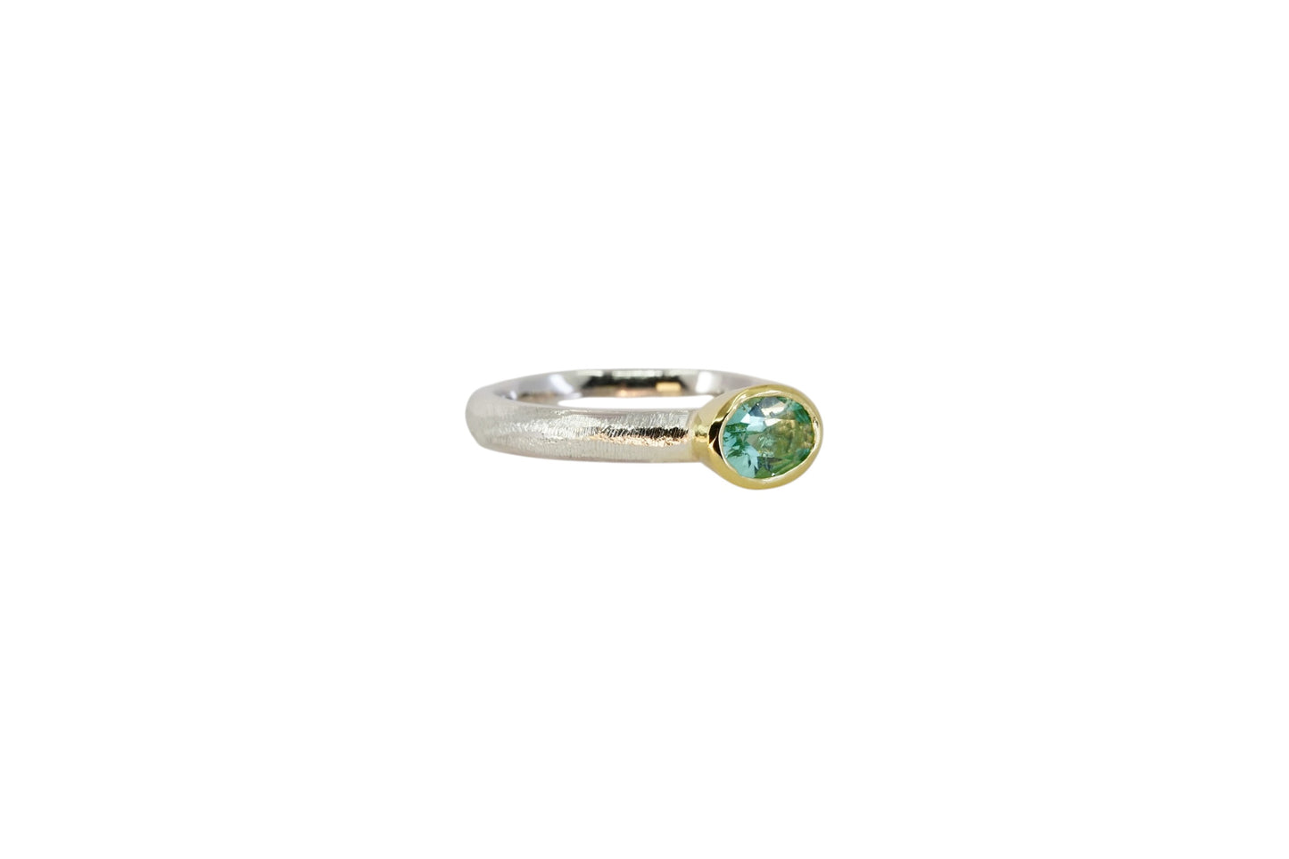 Oval Mint Green Tourmaline Ring