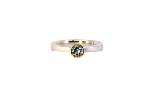 Aquamarine Tapered Ring