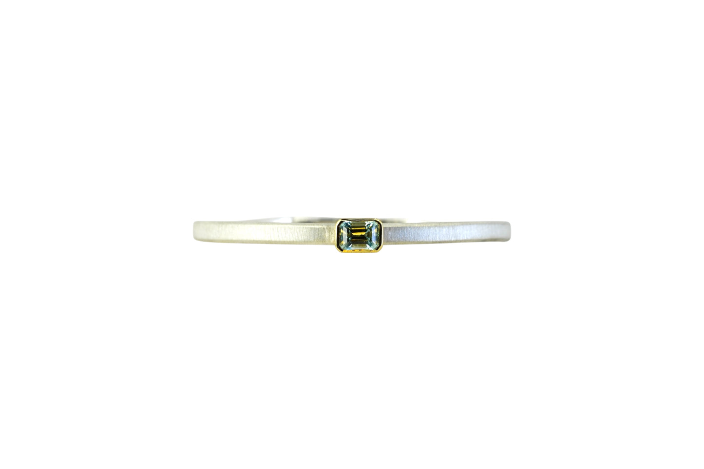 Emerald Cut Aquamarine Bangle