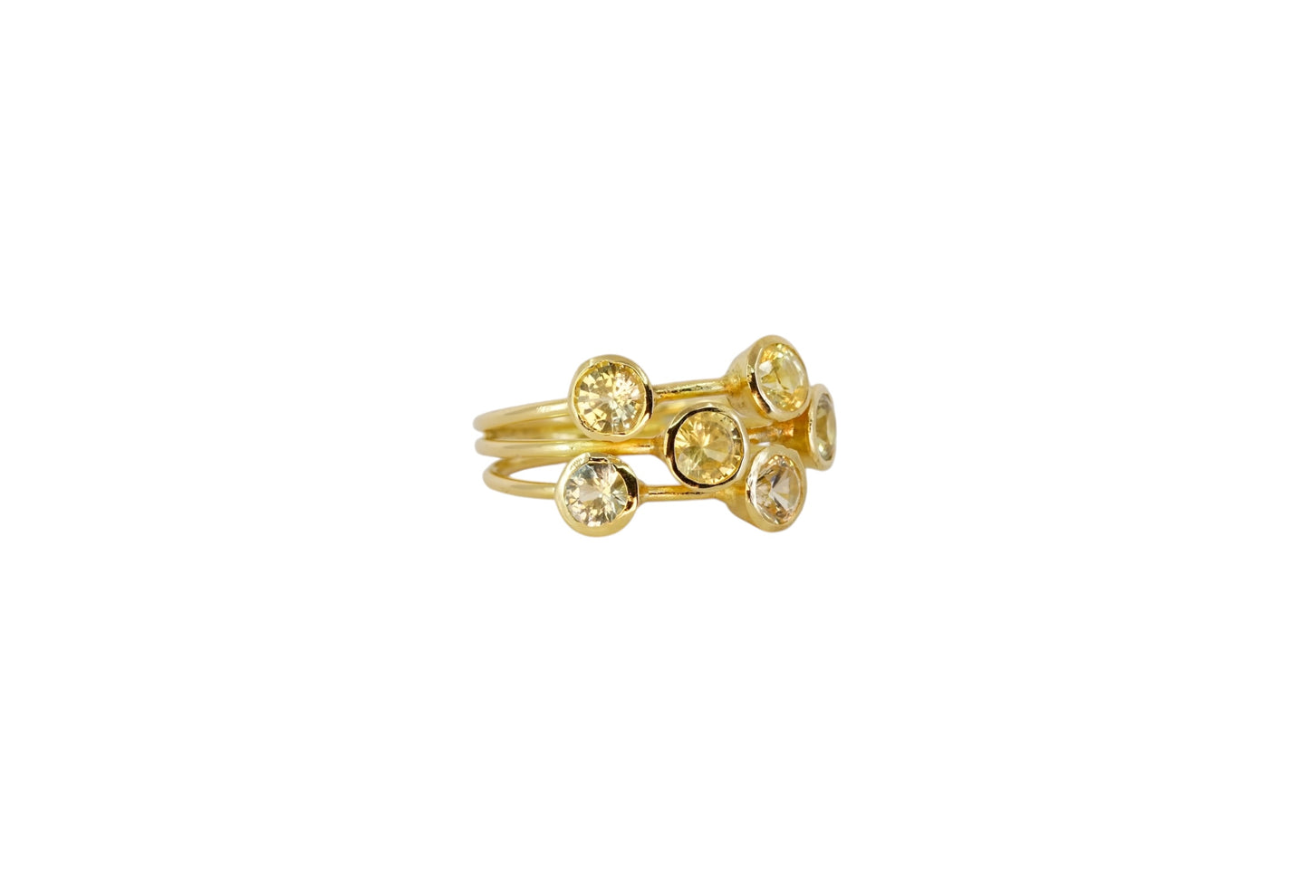 Yellow Sapphire Jazz Ring