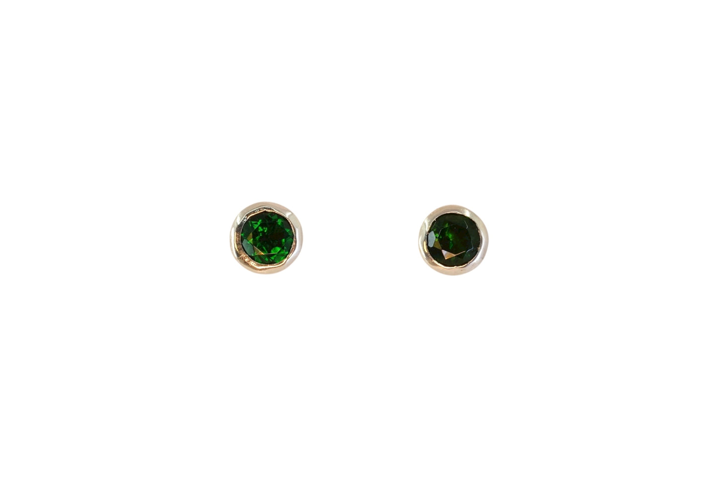 Chrome Tourmaline Silver Studs