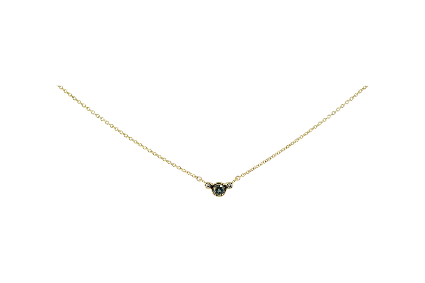 Teal Sapphire Trilogy Pendant