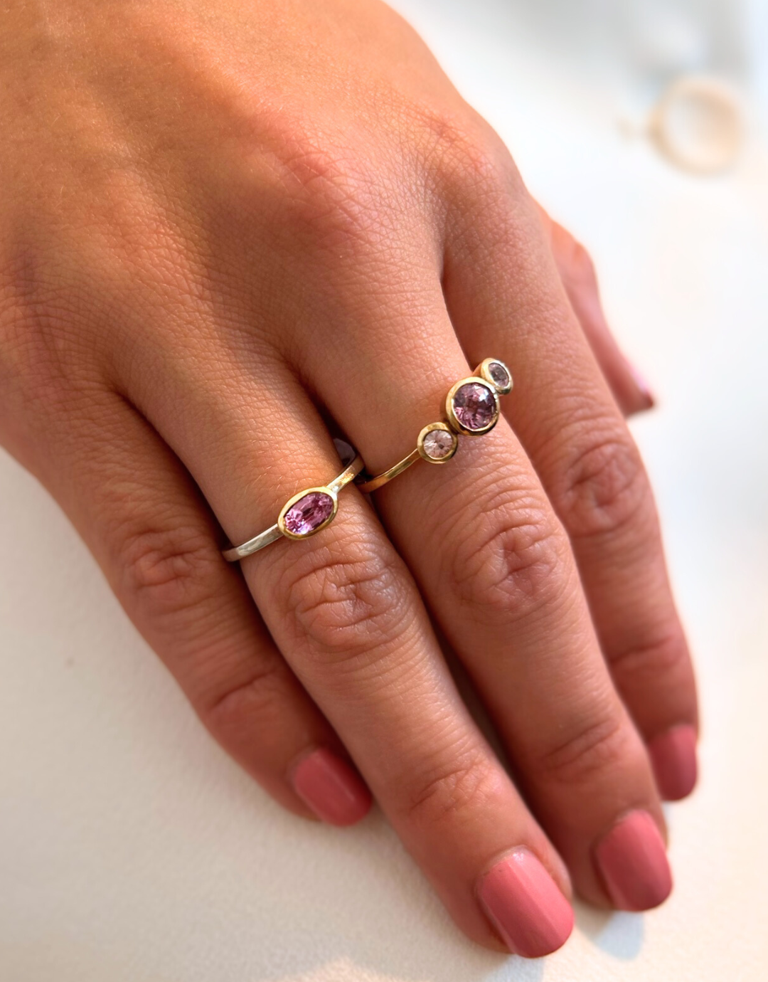 Bright Pink Sapphire Ring