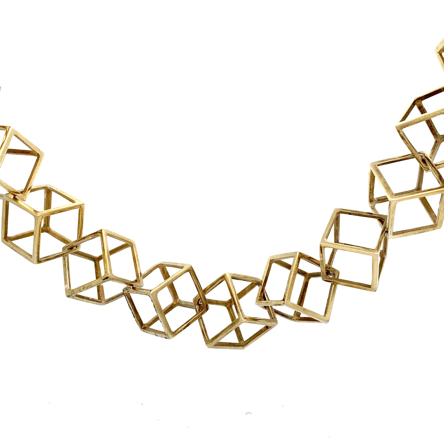 Cube Necklace | Sterling Silver or Gold