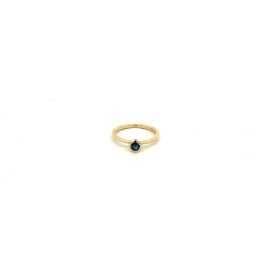 Blue Sapphire Tapered Stacking Ring