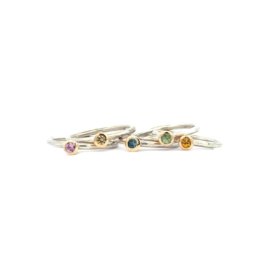 Little Sapphire Stacking Rings