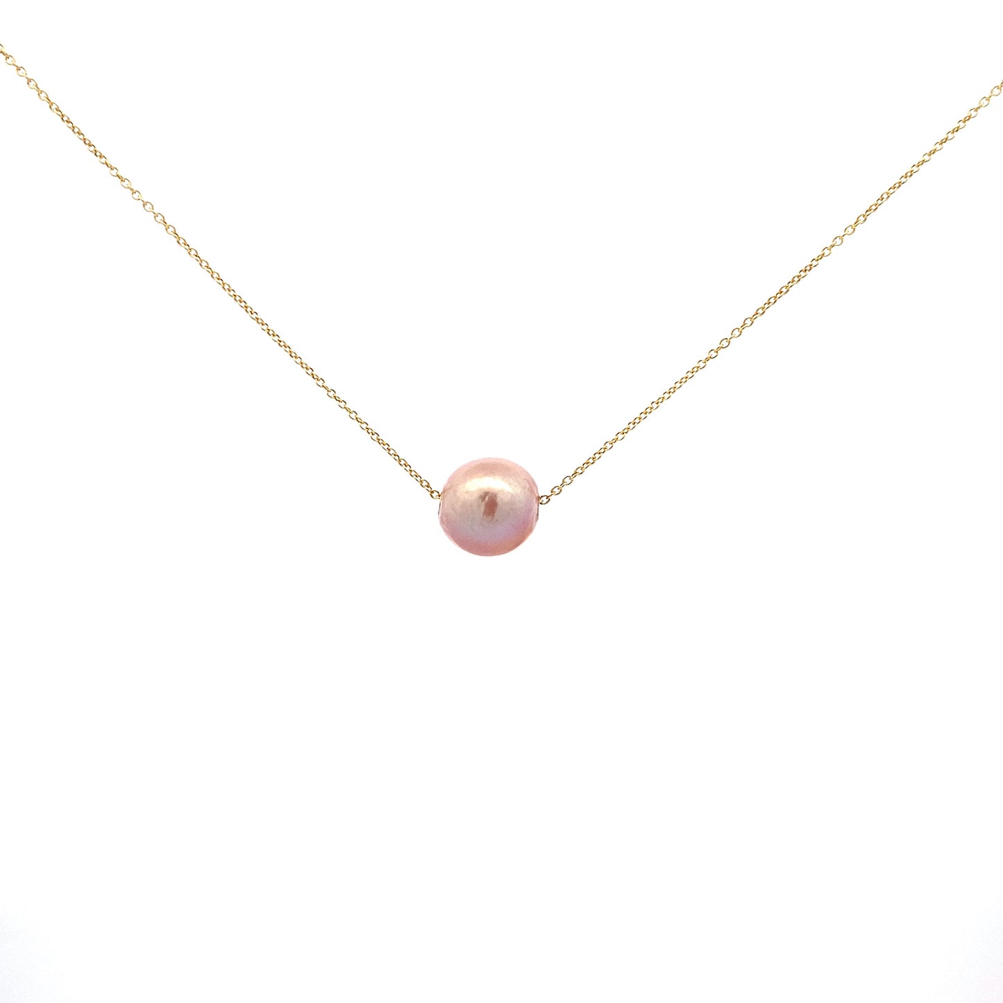 Pink Pearl and Gold Pendant