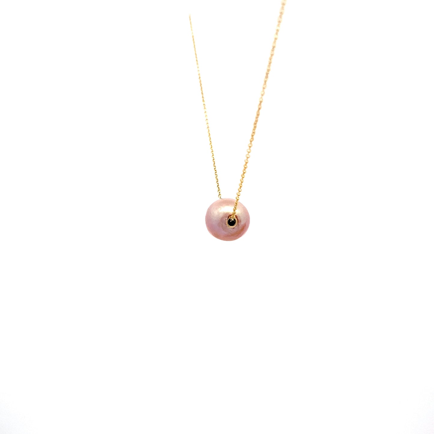 Pink Pearl and Gold Pendant
