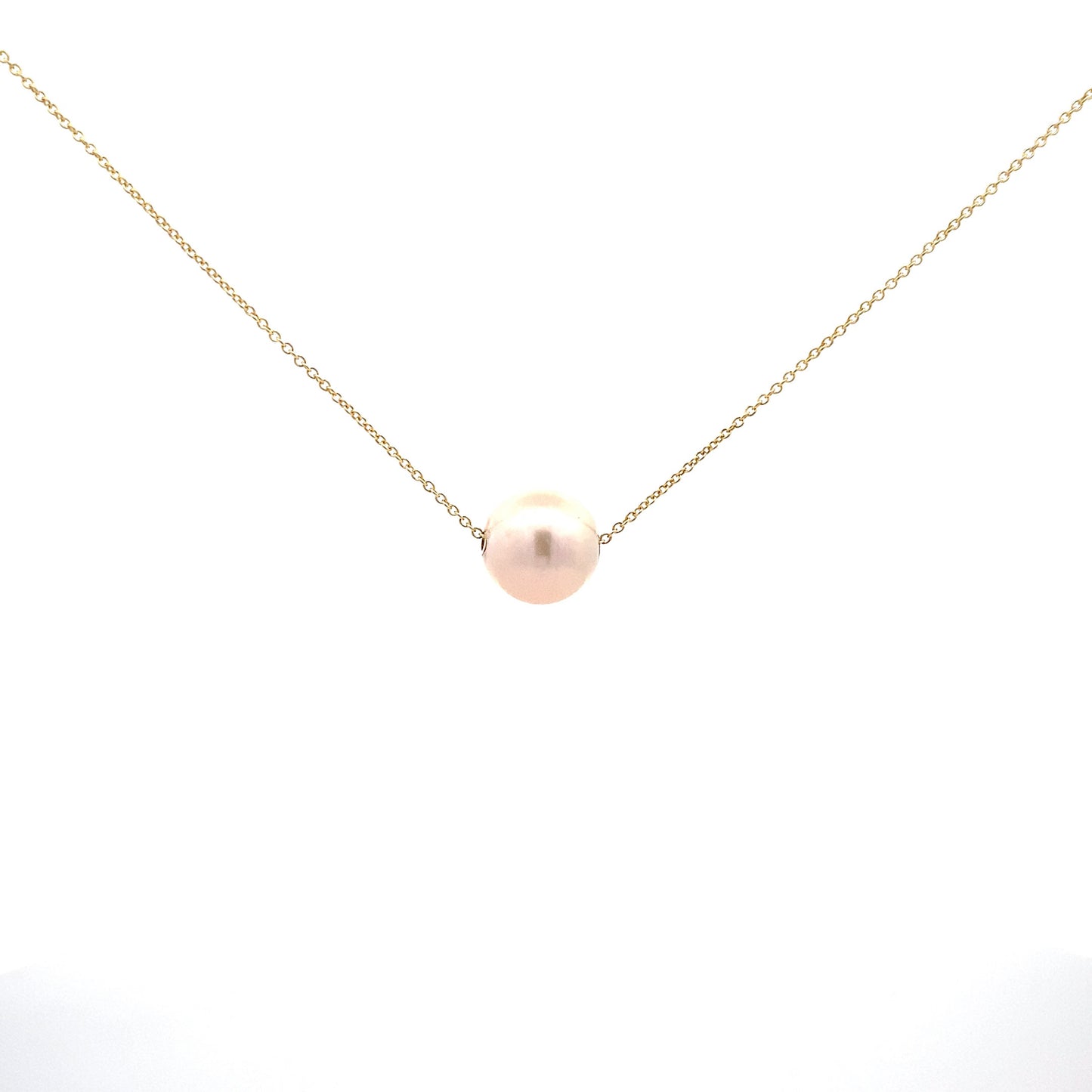 White Pearl and Gold Pendant