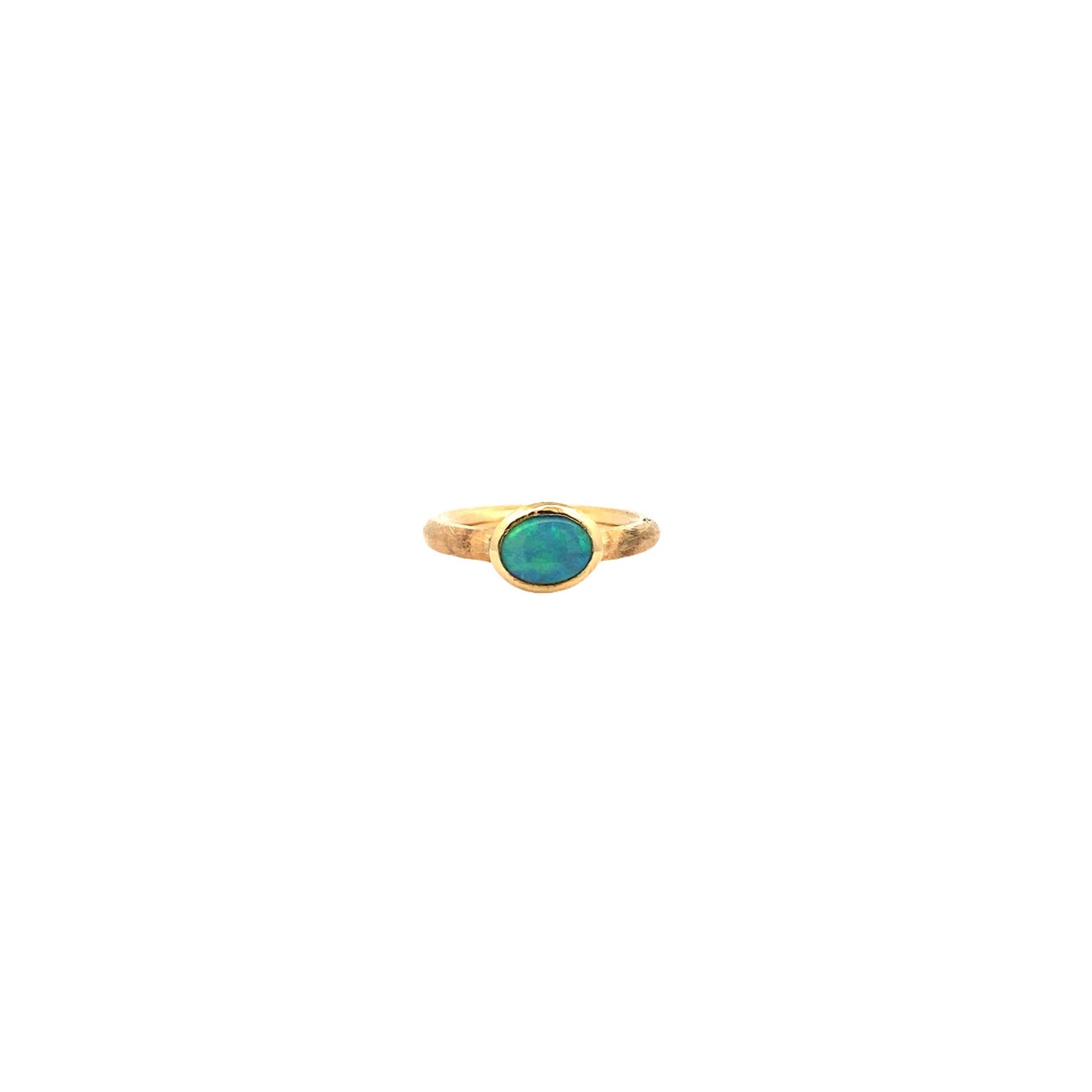 Oval Cut Opal Gold Ring