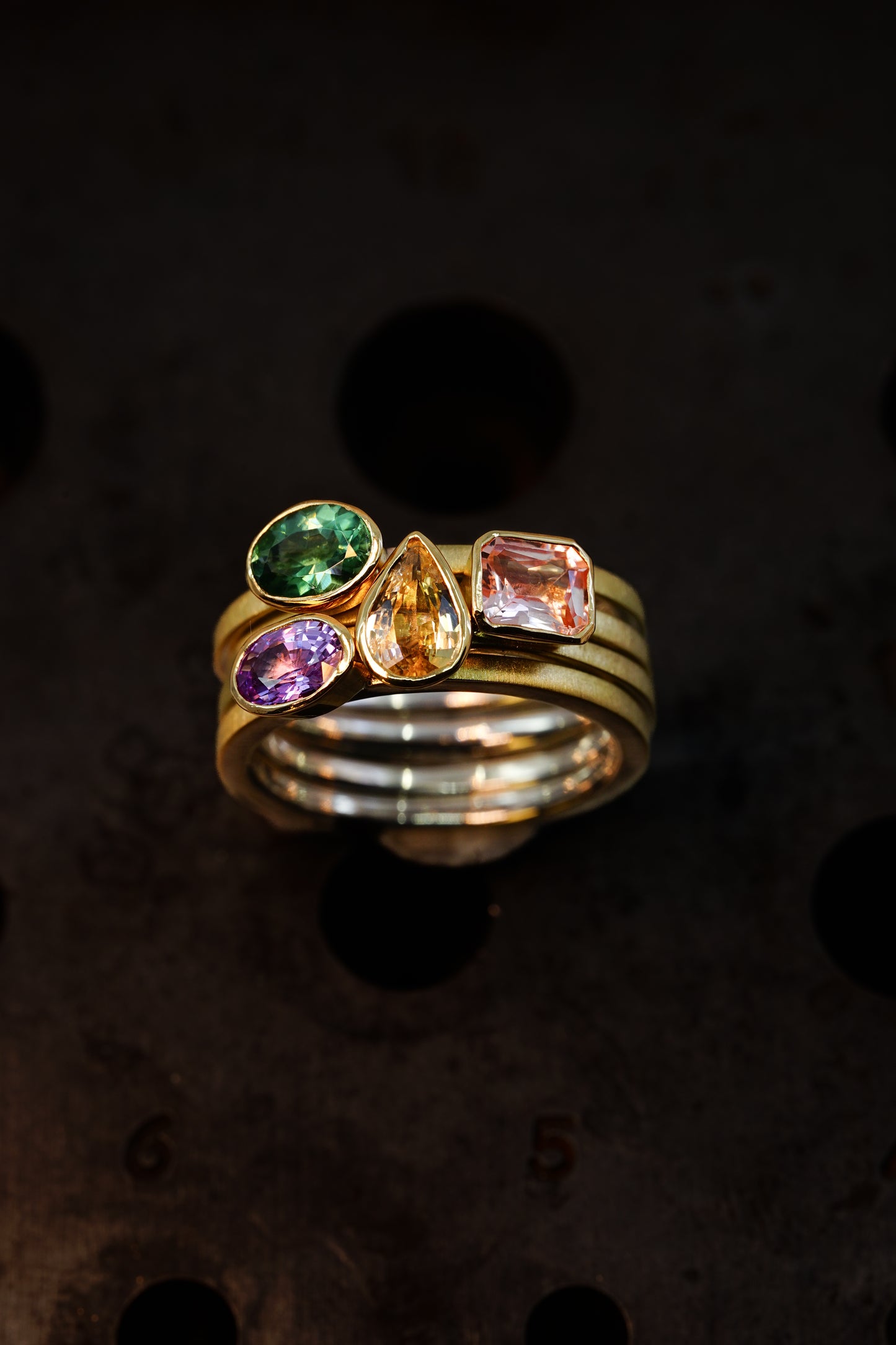 Pear Cut Yellow Sapphire Ring