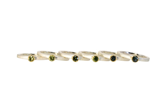 Sapphire Stacking Rings