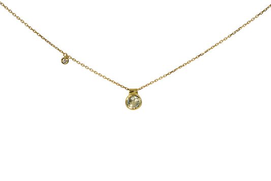 Pale Green Sapphire Sweetie Necklace